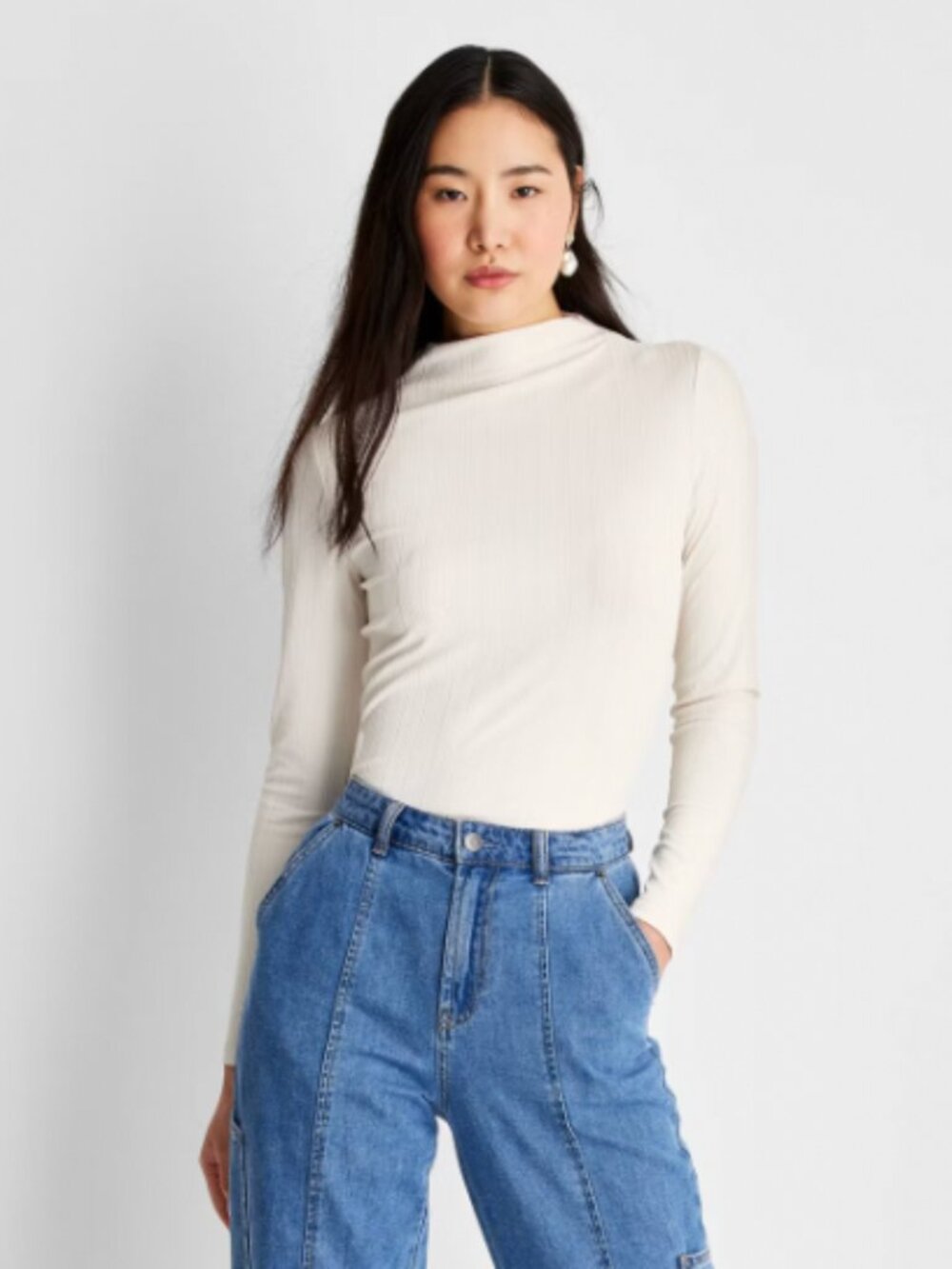 Future Collective x Reese Blutstein Mock Neck Long Sleeve Shirt - Size L